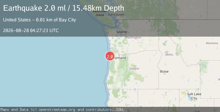 Map of 2 km W of Oceanside, Oregon