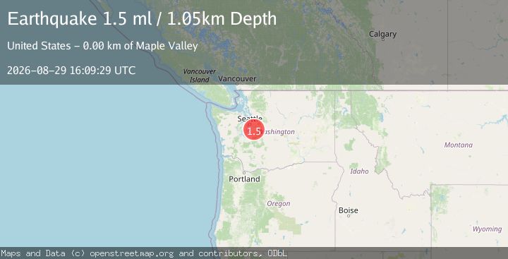 Map of 2 km WSW of Maple Valley, Washington