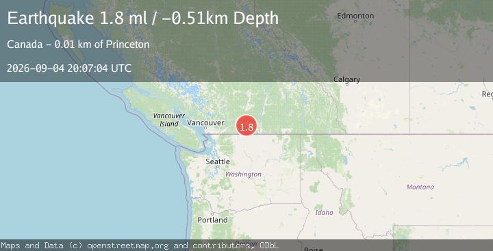 Map of 10 km SSE of Princeton, Canada
