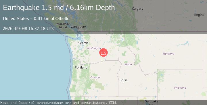 Map of 6 km WNW of Othello, Washington