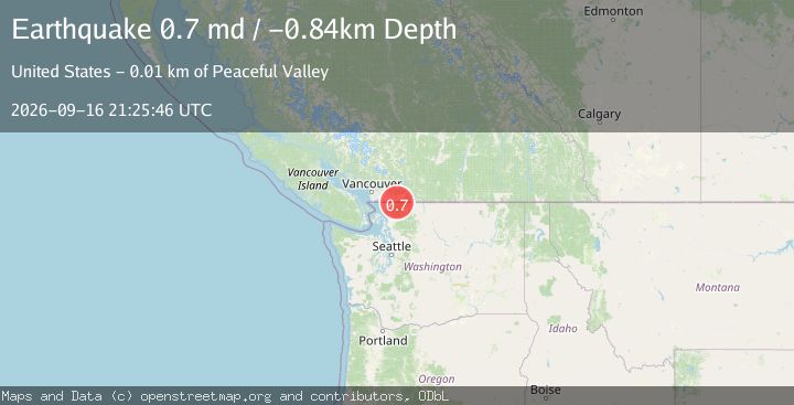Map of 8 km NE of Peaceful Valley, Washington