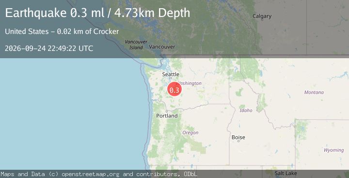 Map of 18 km SSE of Carbonado, Washington