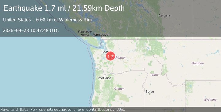 Map of 0 km W of Wilderness Rim, Washington
