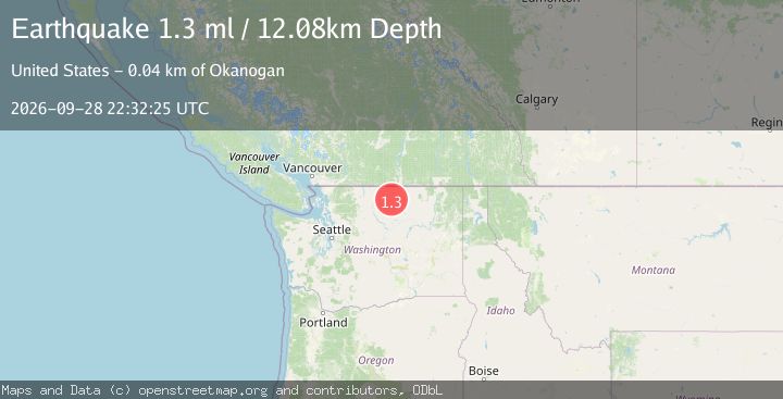 Map of 16 km NW of Conconully, Washington
