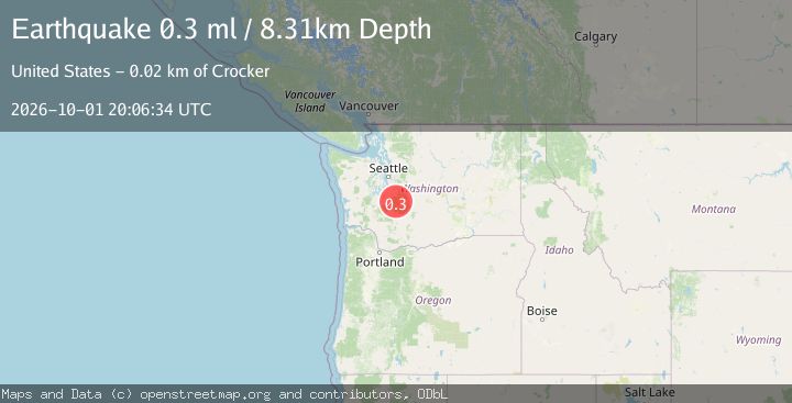 Map of 15 km SSE of Carbonado, Washington