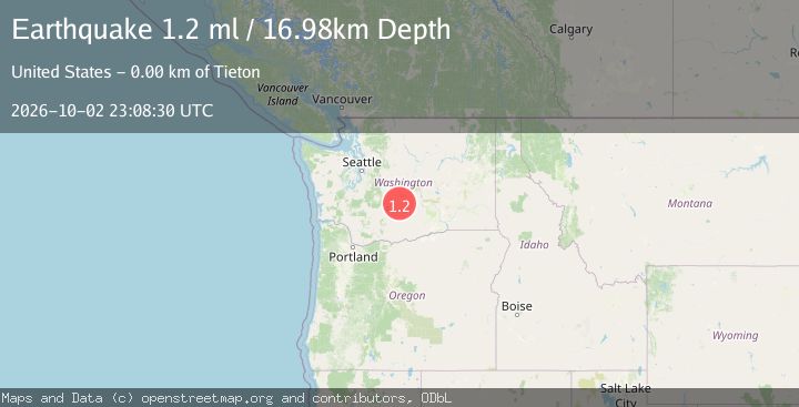 Map of 4 km WNW of Tieton, Washington