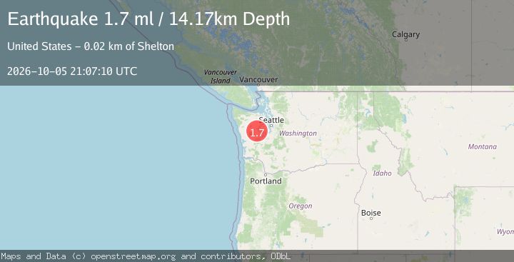 Map of 3 km WSW of Hoodsport, Washington