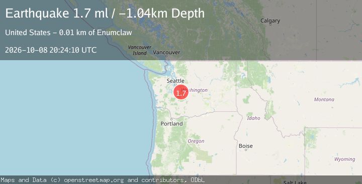 Map of 12 km ESE of Enumclaw, Washington