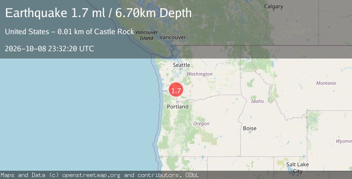 Map of 10 km NE of Castle Rock, Washington