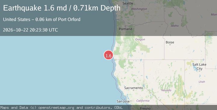 Map of 58 km W of Nesika Beach, Oregon