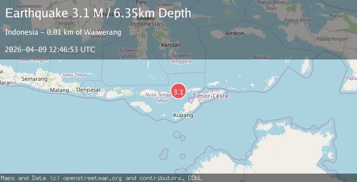 Map of Flores region, Indonesia