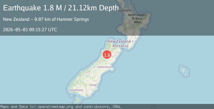 Map of Buller District, New Zealand