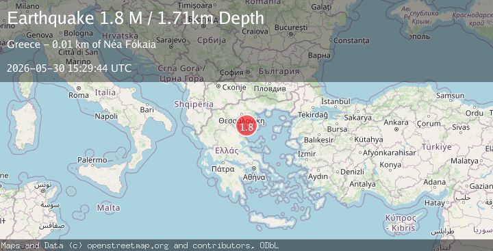Map of Near the coast of Greece