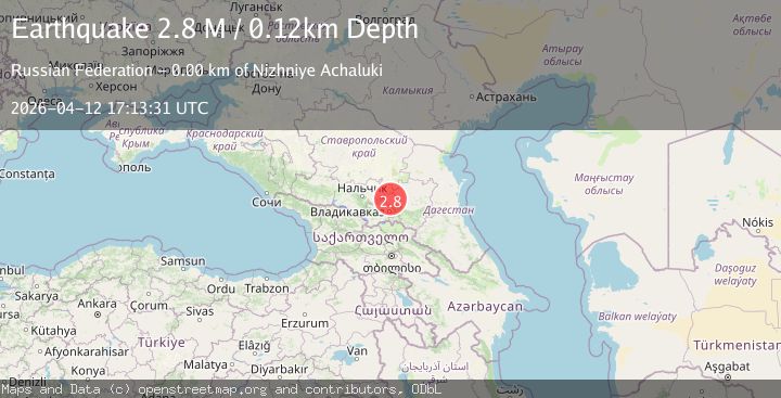 Map of Caucasus region, Russia