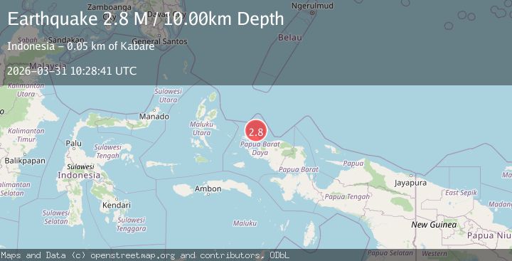 Map of Papua region, Indonesia
