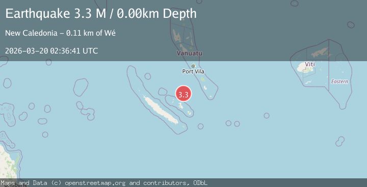Map of Vanuatu region