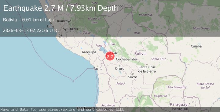 Map of Peru-Bolivia border region