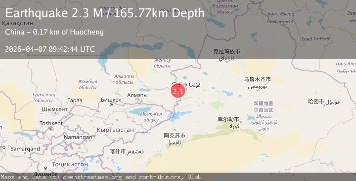 Map of Kazakhstan-Xinjiang border region