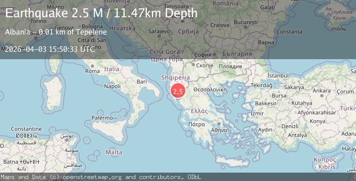Map of Greece-Albania border region