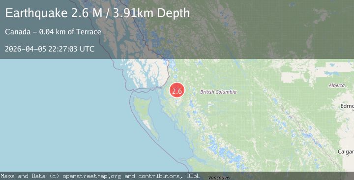 Map of British Columbia, Canada