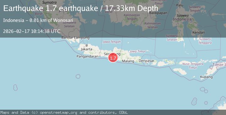 Map of Java, Indonesia
