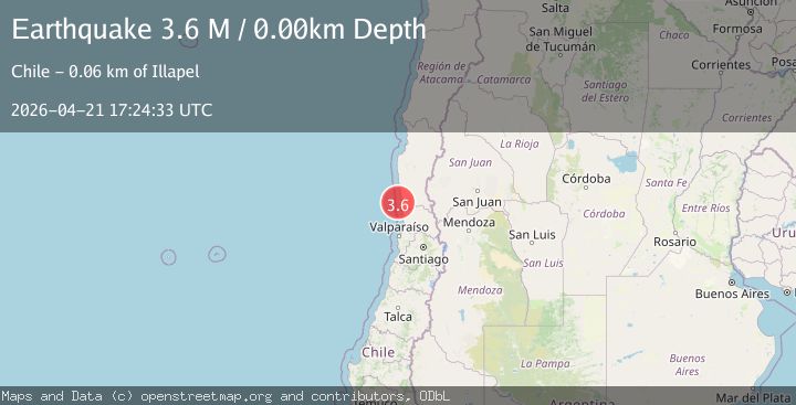Map of offshore Coquimbo, Chile