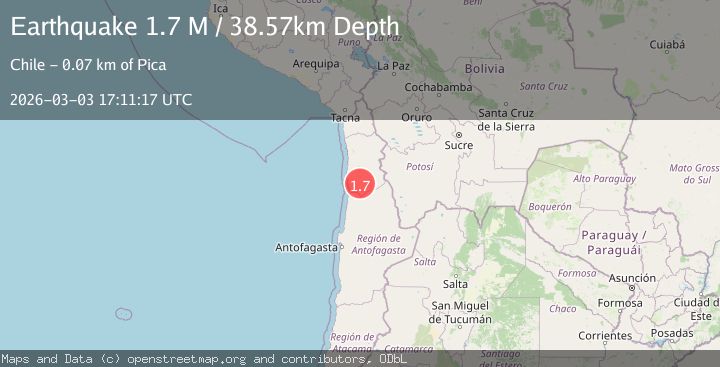 Map of Tarapaca, Chile