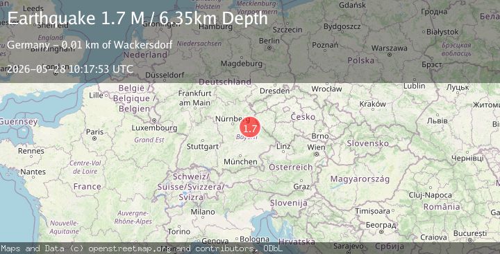 Map of Germany-Czech Republic border region
