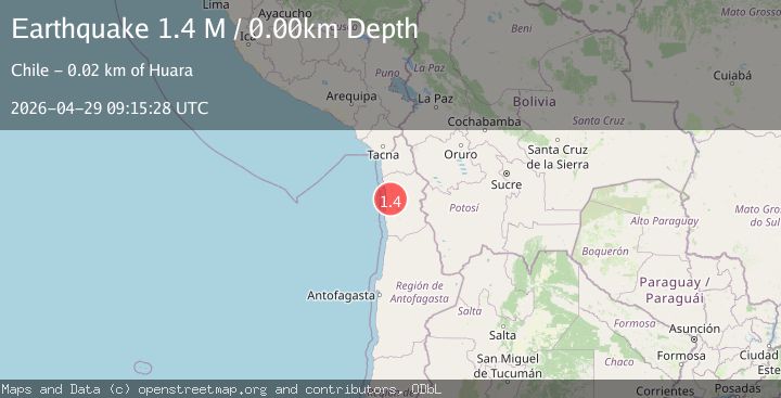Map of Tarapaca, Chile