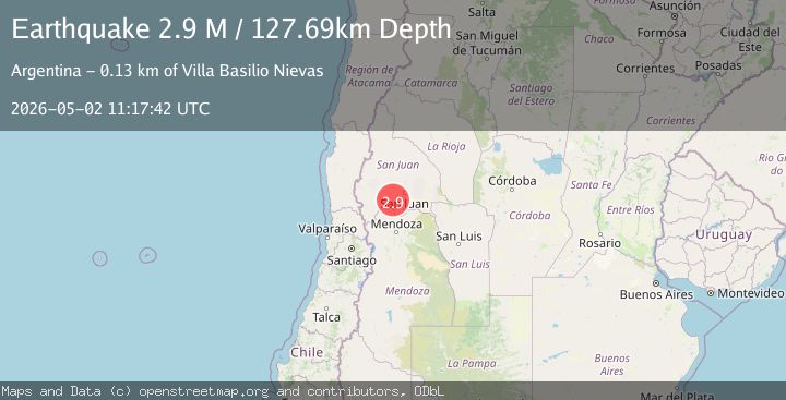 Map of San Juan, Argentina