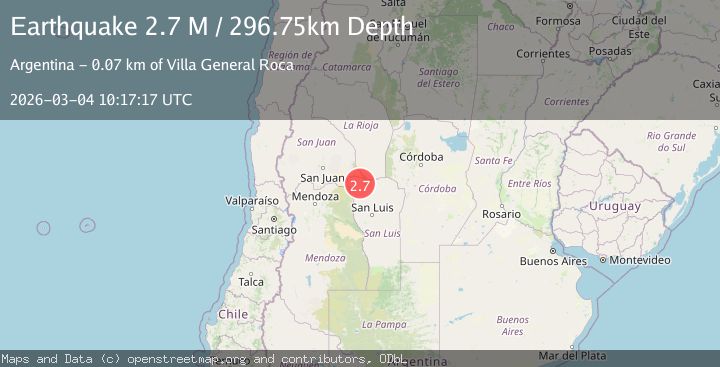 Map of San Luis, Argentina