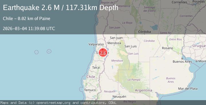 Map of Region Metropolitana, Chile