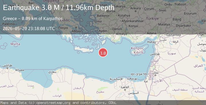 Map of eastern Mediterranean Sea