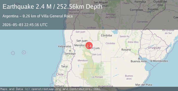 Map of Mendoza, Argentina