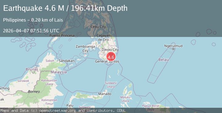 Map of Mindanao, Philippines