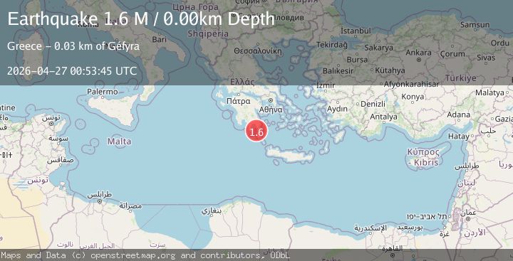 Map of Offshore southern Greece