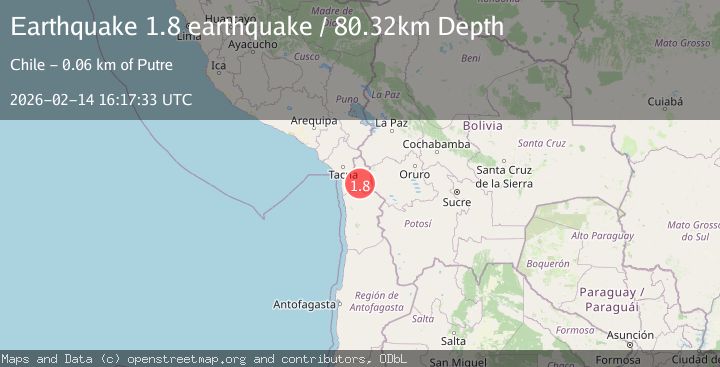 Map of Tarapaca, Chile