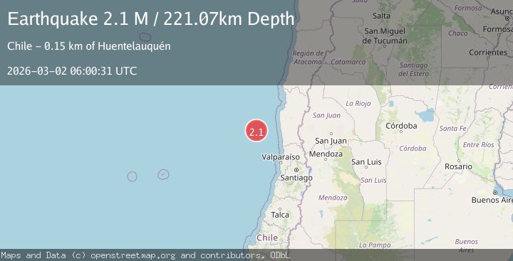 Map of off the coast of Coquimbo, Chile