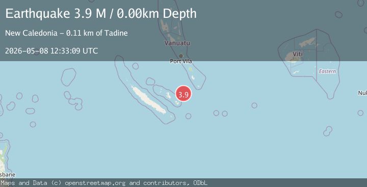 Map of Loyalty Islands, New Caledonia