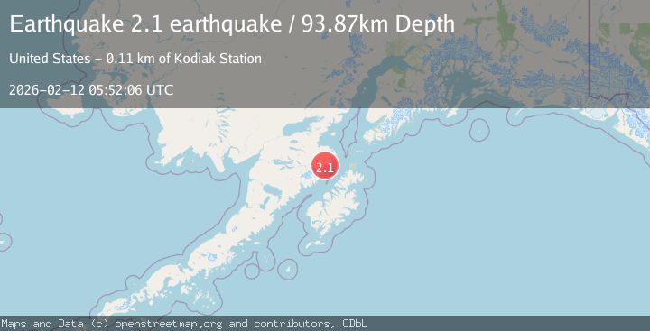 Map of Kodiak Island region, Alaska
