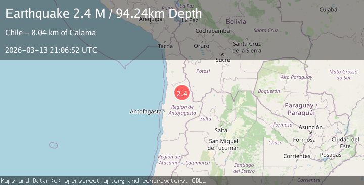 Map of Antofagasta, Chile