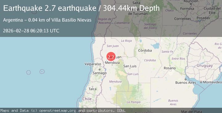 Map of San Juan, Argentina