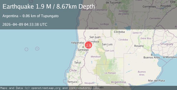 Map of Mendoza, Argentina