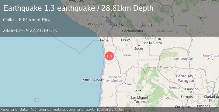 Map of Tarapaca, Chile