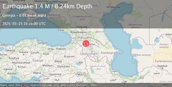 Map of Georgia (Sak'art'velo)