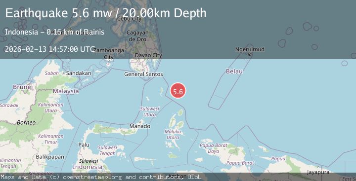 Map of north of Halmahera, Indonesia