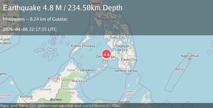 Map of Mindanao, Philippines