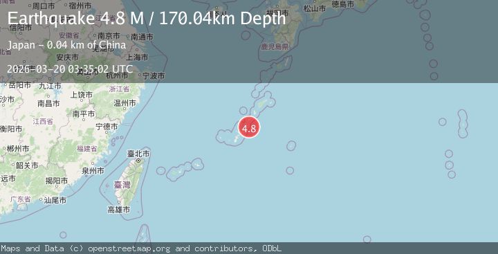 Map of Ryukyu Islands, Japan