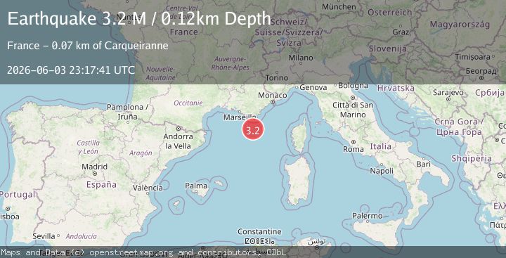 Map of western Mediterranean Sea