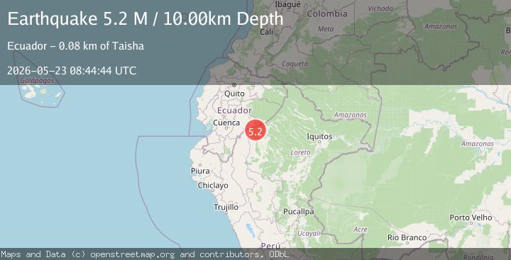 Map of Peru-Ecuador border region